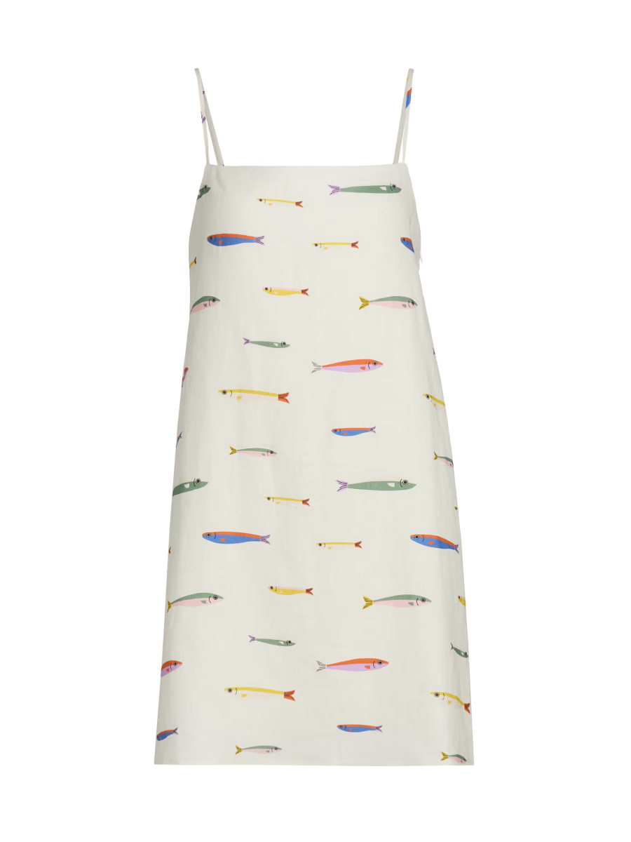 Laura Linen Pop Sardine Minidress | Saks Fifth Avenue