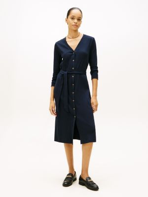Belted Rib-Knit Cardigan Sweater Dress | Tommy Hilfiger (US)