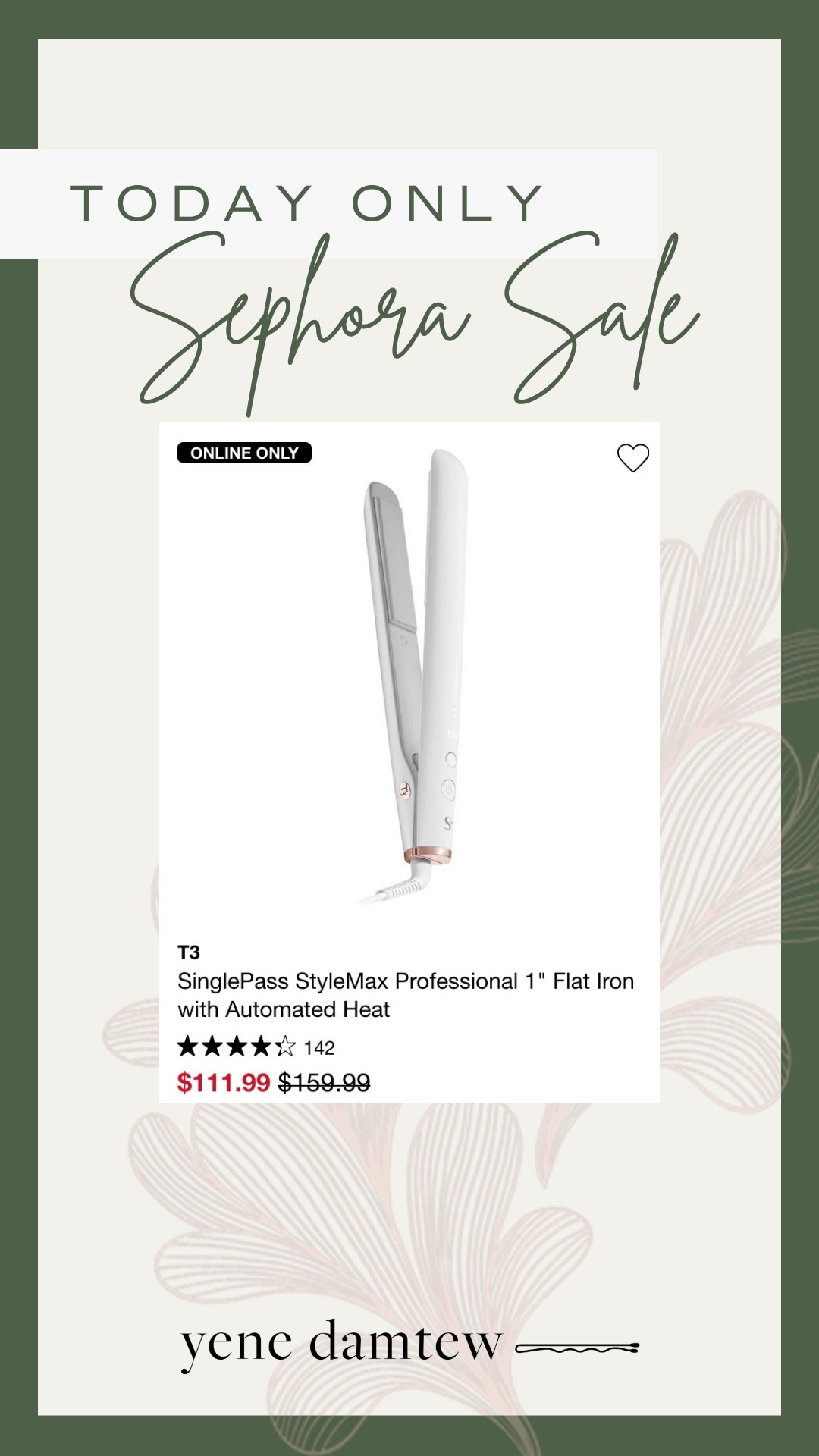 One day only deals on hair care and tools at Sephora this week!

#LTKBeauty