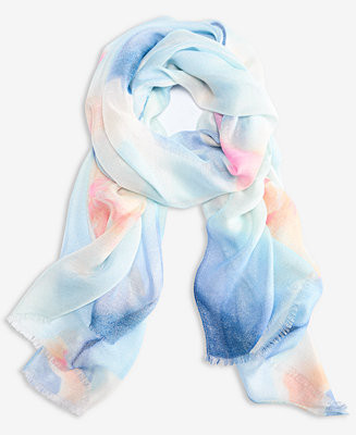 Watercolor Mia Floral Oblong Scarf, Macy's Exclusive | Macy's