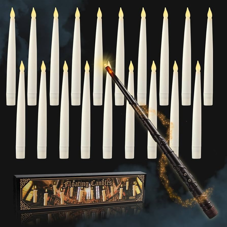 20 Pack LED Floating Candles with Wand Remote, Flickering Warm Light, No Assembly Required - Perf... | Amazon (US)
