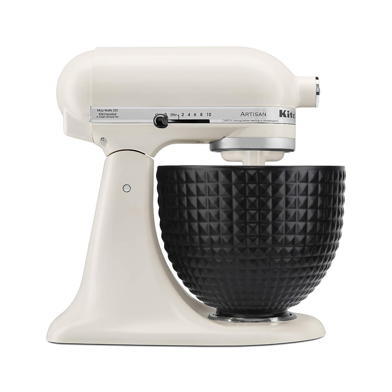 KitchenAid Stand Mixer Matte Black Studded 5-Quart Ceramic Mixing Bowl + Reviews | Crate & Barrel | Crate & Barrel