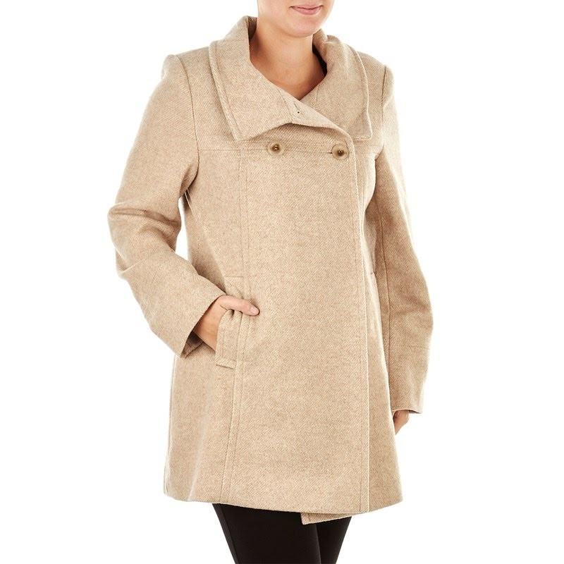 Double-Breasted Wool Blend Peacoat   
                        ★★★★★    No rating value ... | Burlington Coat Factory