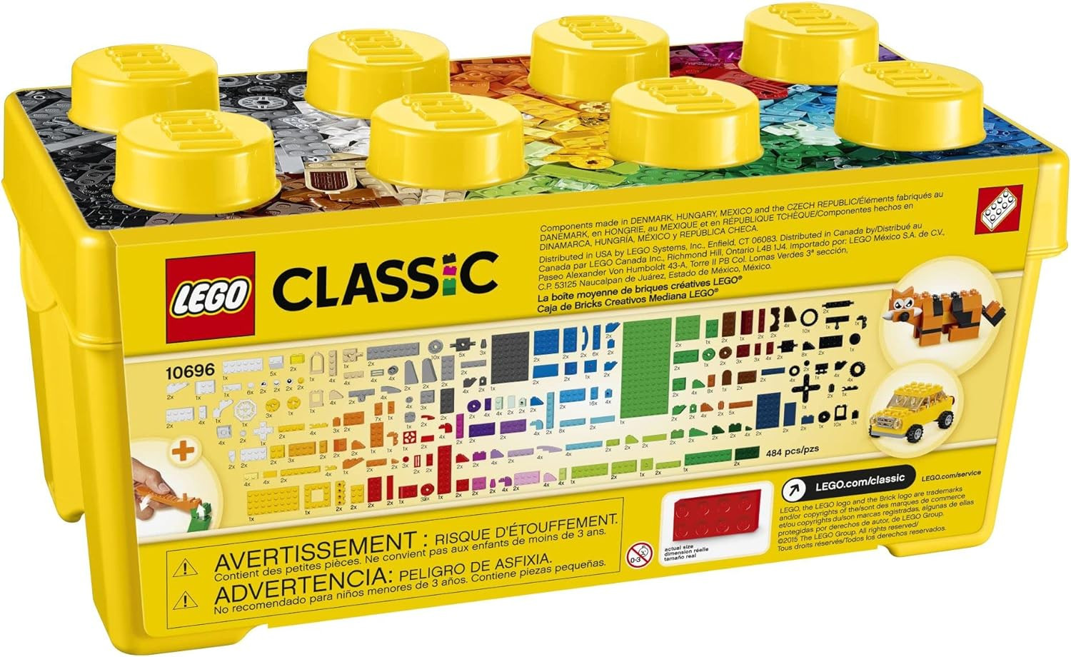 LEGO Classic Medium Creative Brick Box 10696 Building Toy Set - Featuring Storage, Includes Train... | Amazon (US)