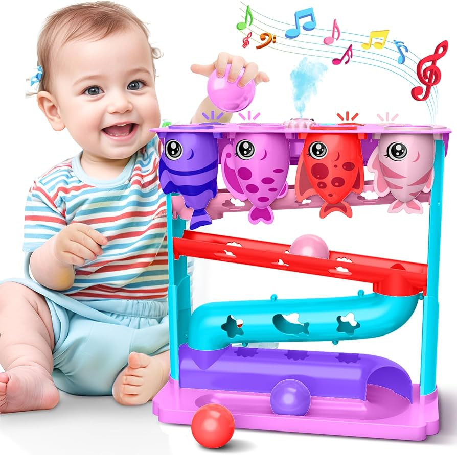 Ball Drop Toy for 1, 2 Years Old Boys & Girls, Interactive Toddler toy with Lights, Music & Water... | Amazon (US)