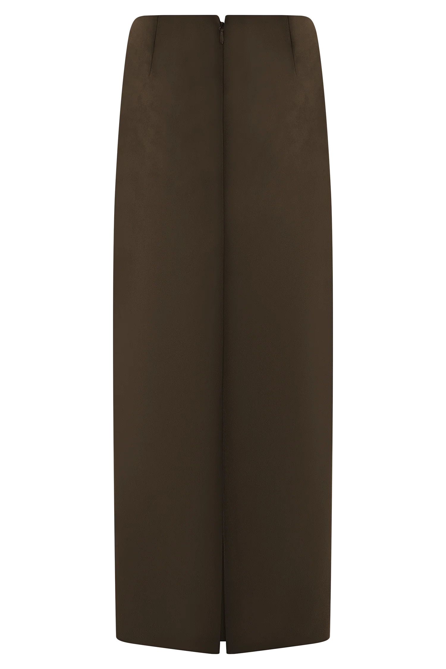 Hayes Faux Suede Midi Skirt - Chocolate | MESHKI US