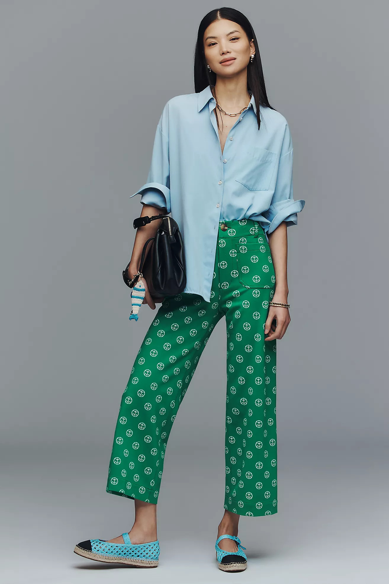 The Colette Crop Printed Ponte Pants by Maeve | Anthropologie (US)