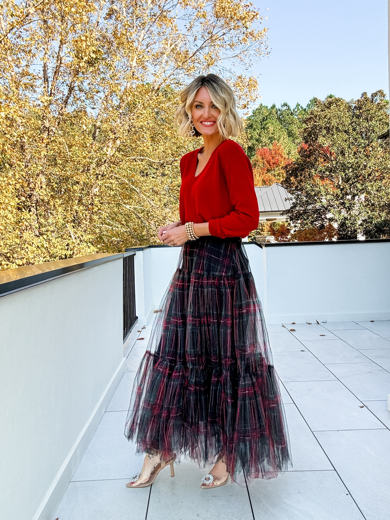 I wore this for Christmas photos this weekend! This skirt is currently 30% off! 👏🏼 Wearing XS!

Loverly Grey, holiday photos, family photos, Christmas photos, holiday party outfit, Christmas party outfit 

#LTKSeasonal #LTKStyleTip #LTKHoliday