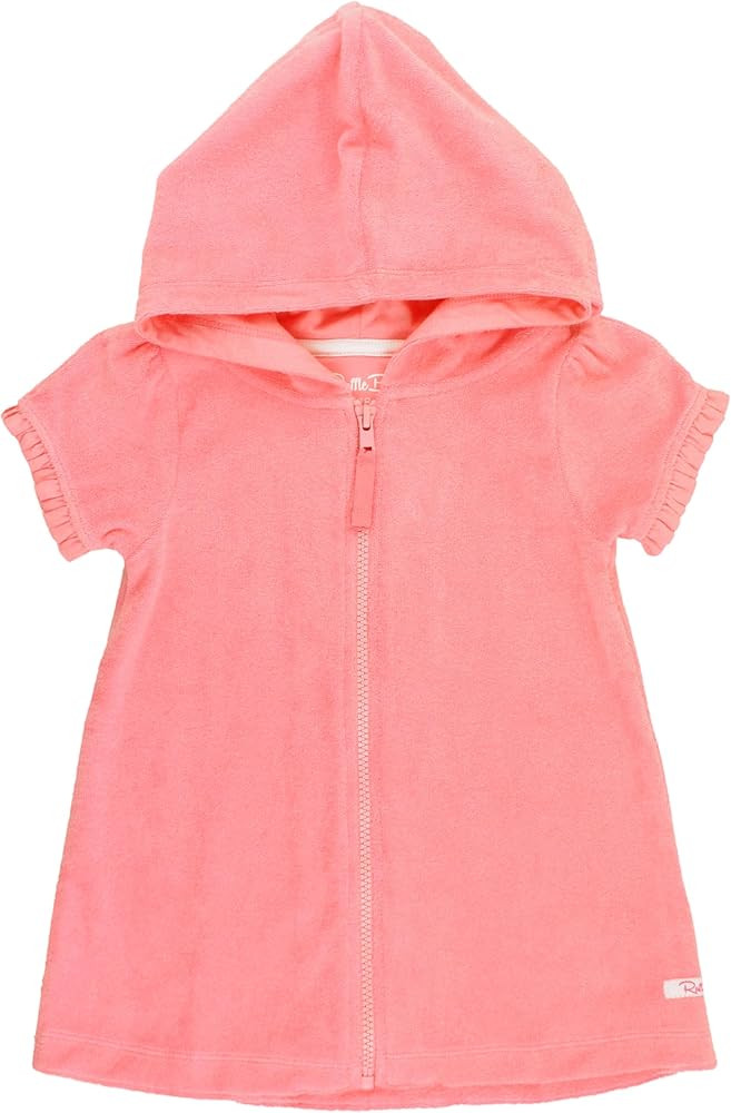 RuffleButts Girls Terry Knit Full-Zip Swim Cover-Up Dress | Amazon (US)