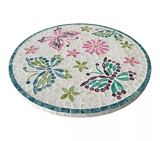 Make Your Selection: Temp-tations Seasonal 15.75"Capiz Patterned Lazy Susan | QVC