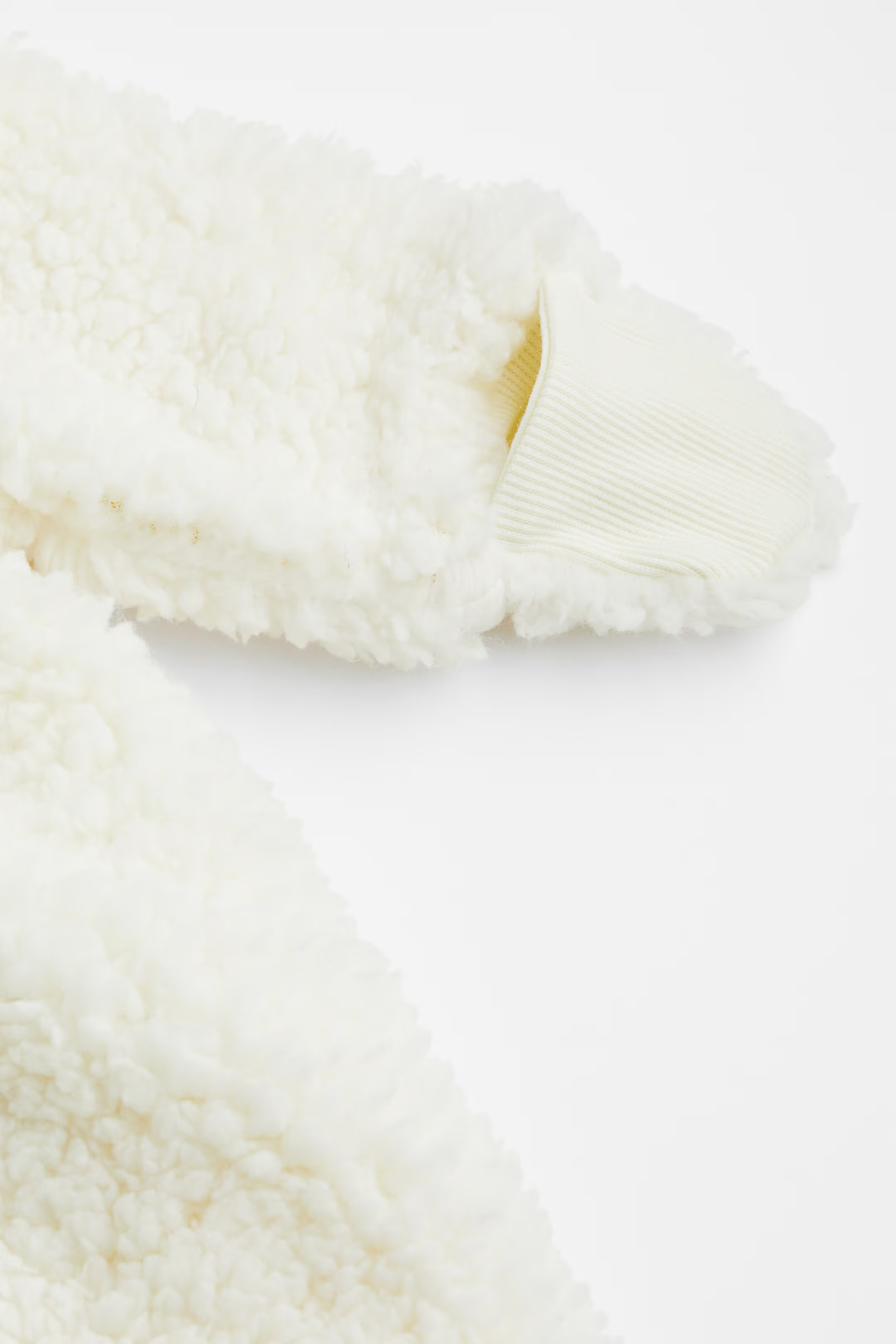 Pile all-in-one suit with ears - Natural white - Kids | H&M GB | H&M (UK, MY, IN, SG, PH, TW, HK)