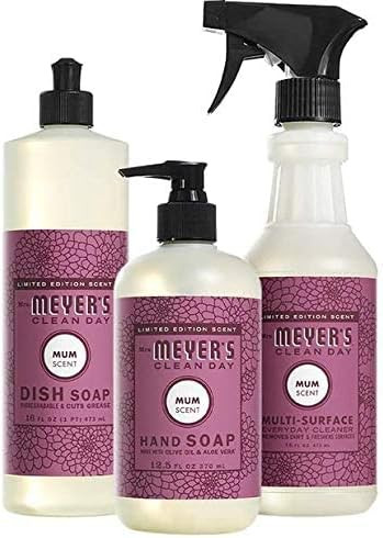 Mrs. MEYER'S Mum Kitchen Set Variation Includes, 1 Hand Soap, 1 Dish Soap, and 1 Multi Surface Cl... | Amazon (US)