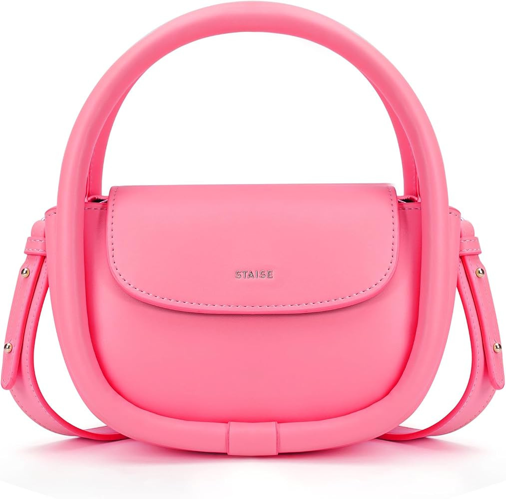 Designer Top Handle Shoulder Bags for Women, Trendy Mini Crossbody Purses, Women’s Leather Hand... | Amazon (US)