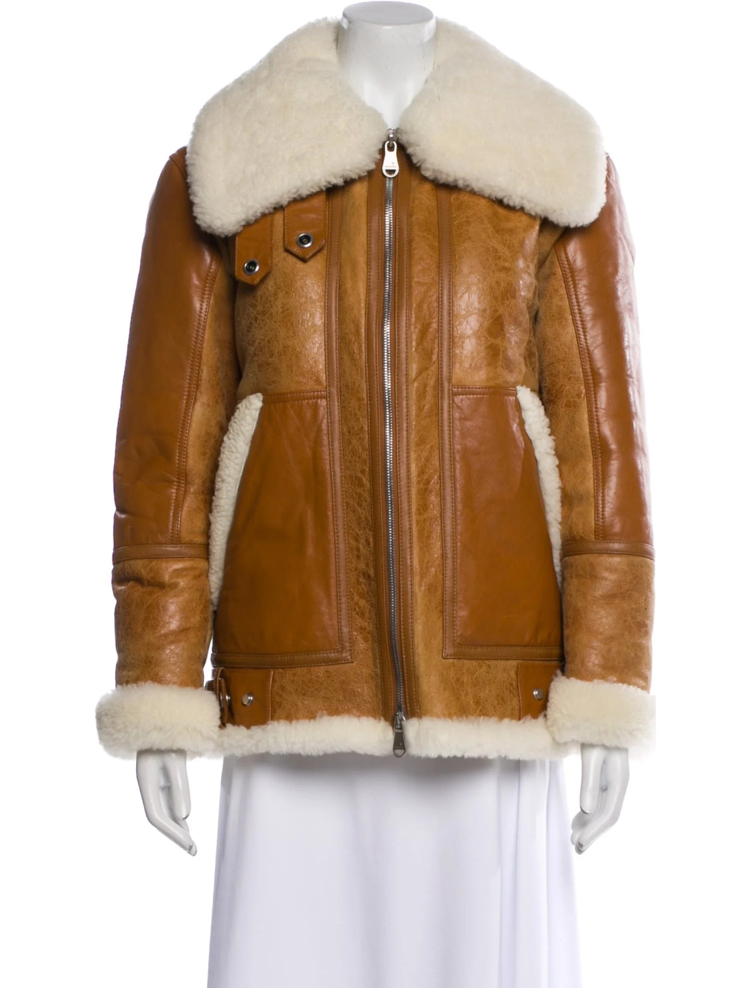 Lamb Leather Faux Fur Coat | The RealReal