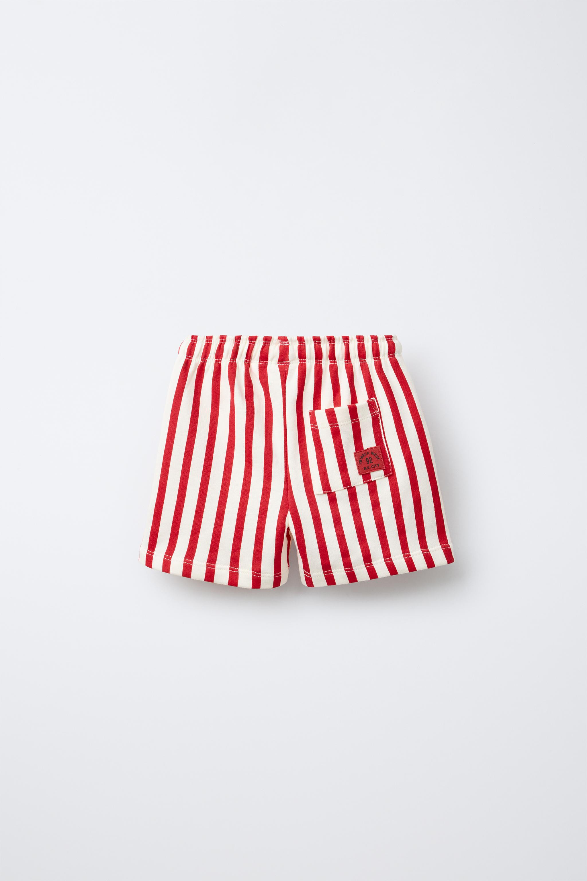 PLUSH STRIPED SHORTS | Zara US