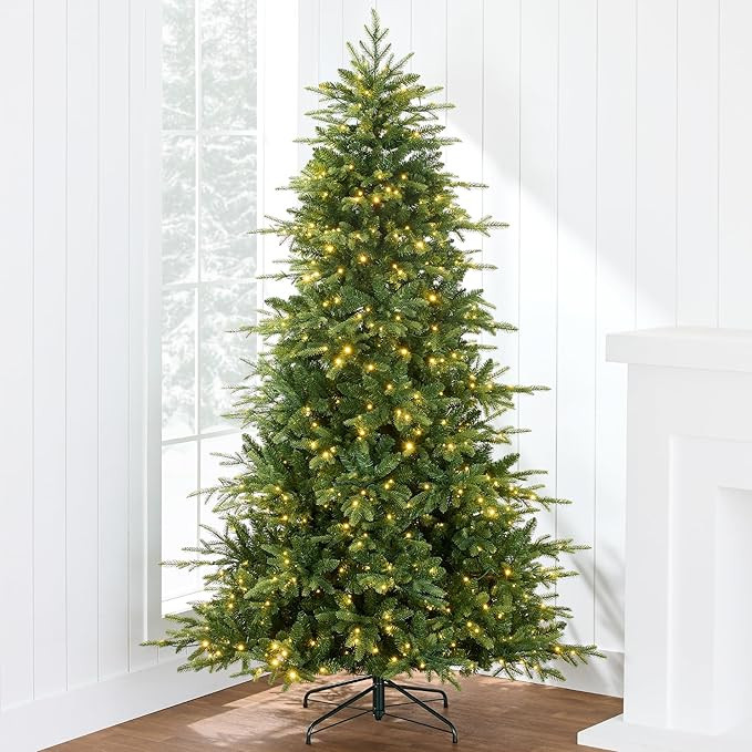 Best Choice Products Full Aspen Christmas Tree, 7.5ft Pre-lit Realistic Noble Fir w/ 700 Glowing ... | Amazon (US)
