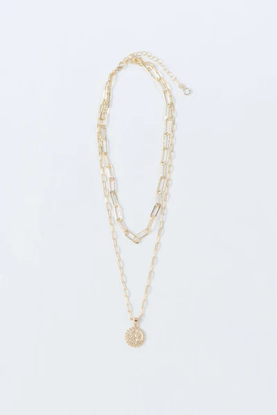 Gold Double Layer Initial Necklace | Lane 201 Boutique