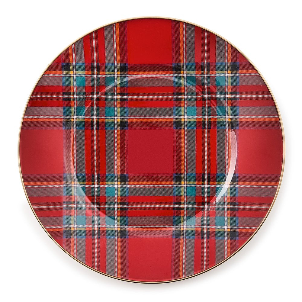 Tartastic Enamel Salad/Dessert Plate - Red | MacKenzie-Childs