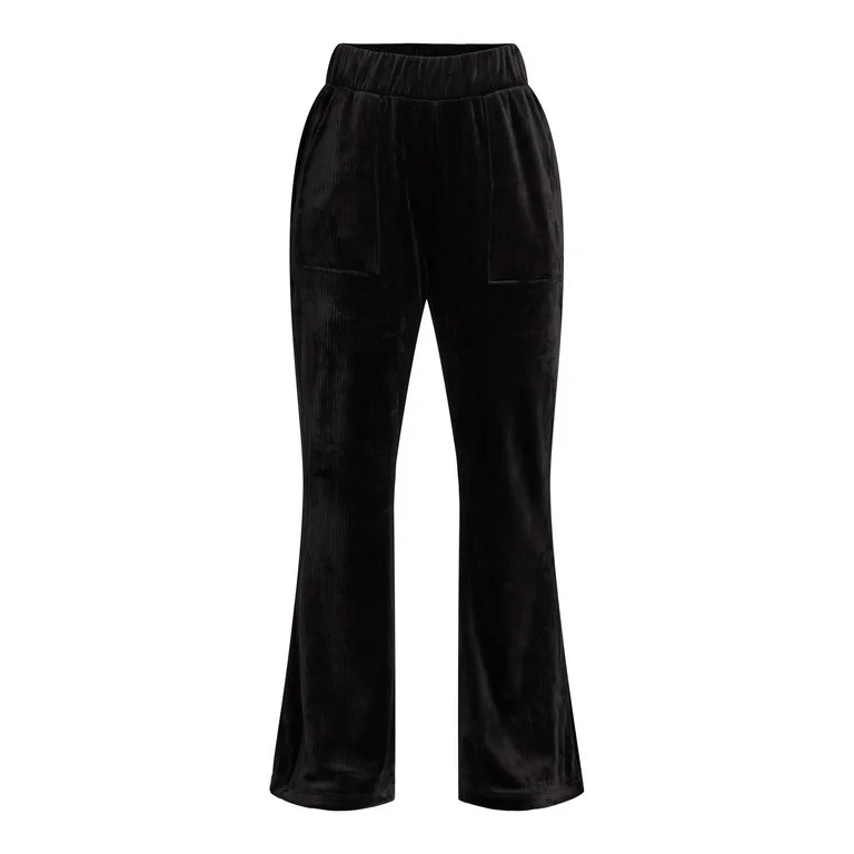 Time and Tru's Women’s Ribbed Velour Pants, 29” Inseam, Sizes S-XXXL | Walmart (US)