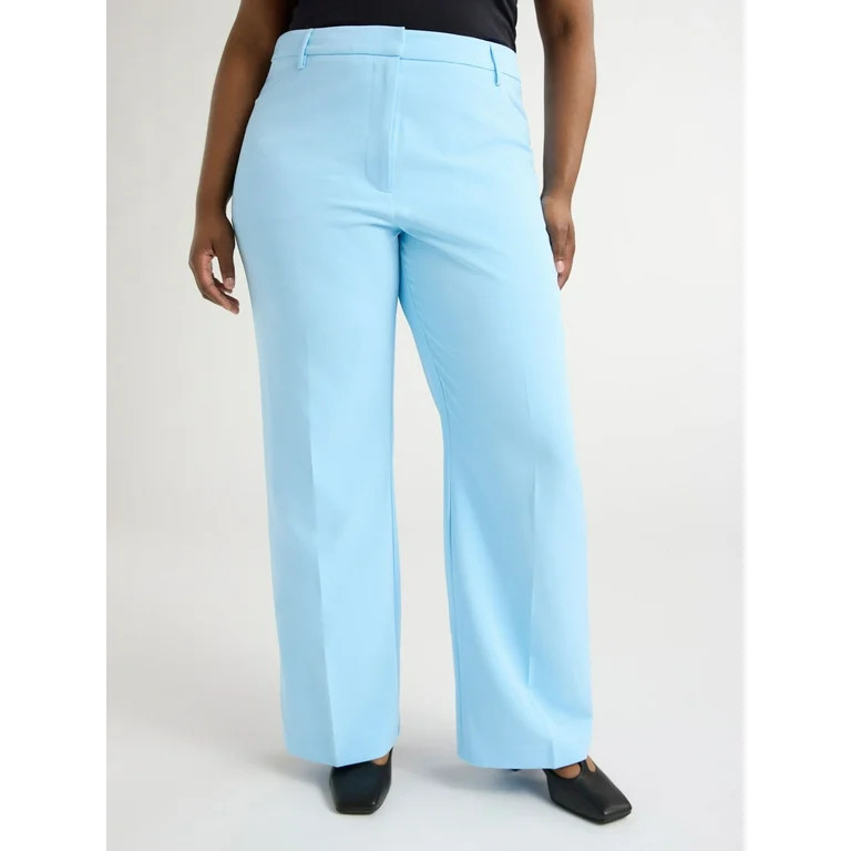 Scoop Women's and Women’s Plus Ultimate Crepe High Rise Bootcut Suit Pants, 32” Inseam, Sizes... | Walmart (US)
