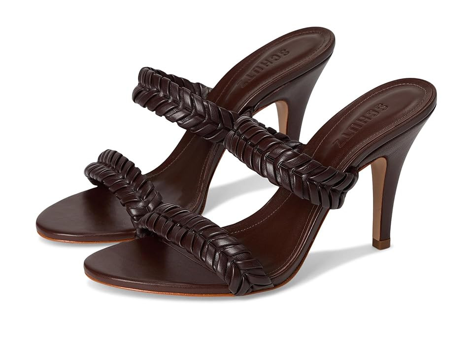 Schutz Cipri Mule Women's Sandals Chestnut Brown : 6 M, Leather | Zappos