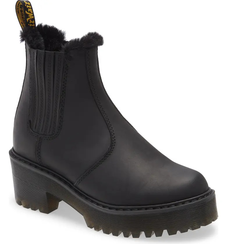 Dr. Martens Rometty Faux Fur Lined Lug Sole Chelsea Boot | Nordstromrack | Nordstrom Rack