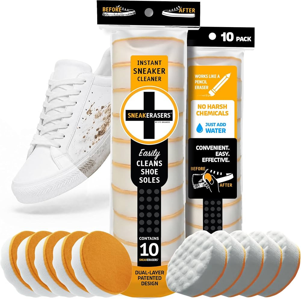 Instant Sneaker Cleaner, Premium Shoe Cleaning Kit for Sneakers, Dual-Sided Sponges, Effective fo... | Amazon (US)