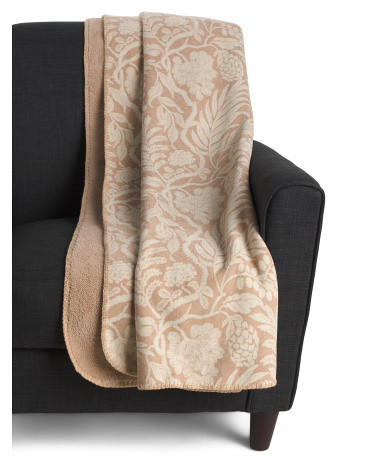 Newport Chenille Cornocopia Print With Plush Back Throw | TJ Maxx