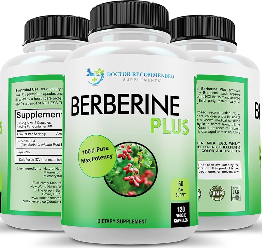 DOCTOR RECOMMENDED SUPPLEMENTS Berberine Plus 1200mg Per Serving - 120 Veggie Capsules with Royal... | Amazon (US)