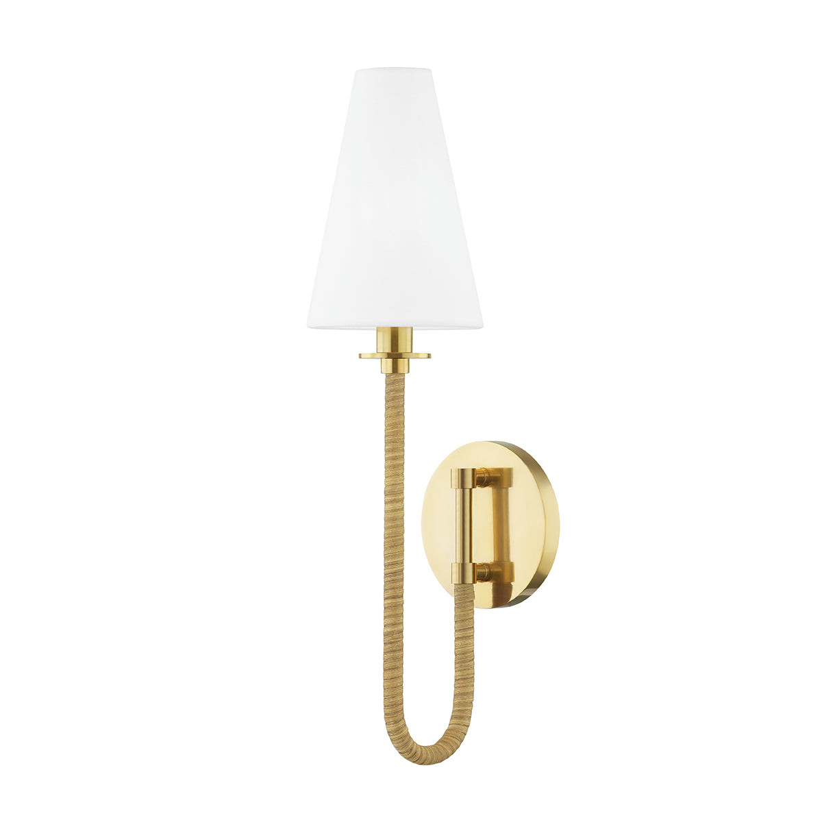 Rosalie Coastal Brass Wall Sconce | Mintly Home