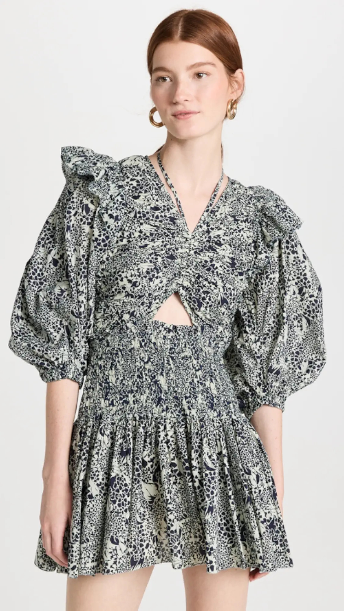 Priya Print Puff Sleeve Romper | Shopbop