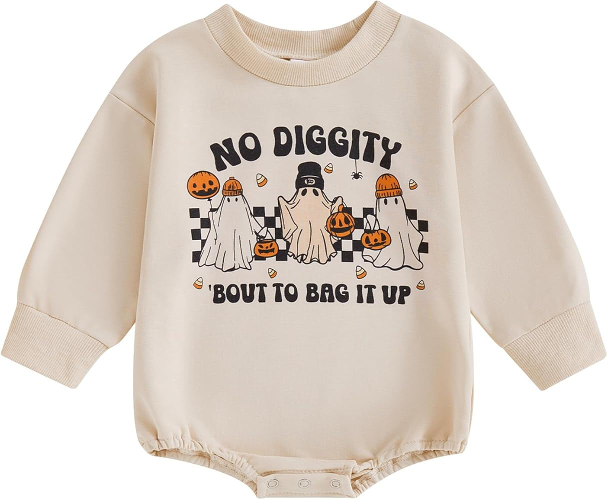 BemeyourBBs Newborn Baby Boy Girl Fall Winter Clothes Long Sleeve Bubble Sweatshirt Romper Cute I... | Amazon (US)