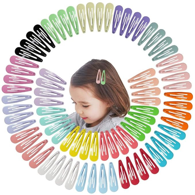 JIARON 80PCS Hair Clips, 2 Inch Non-Slip Metal Hair Barrettes for Girls, Kids, Baby and Women. (2... | Amazon (US)