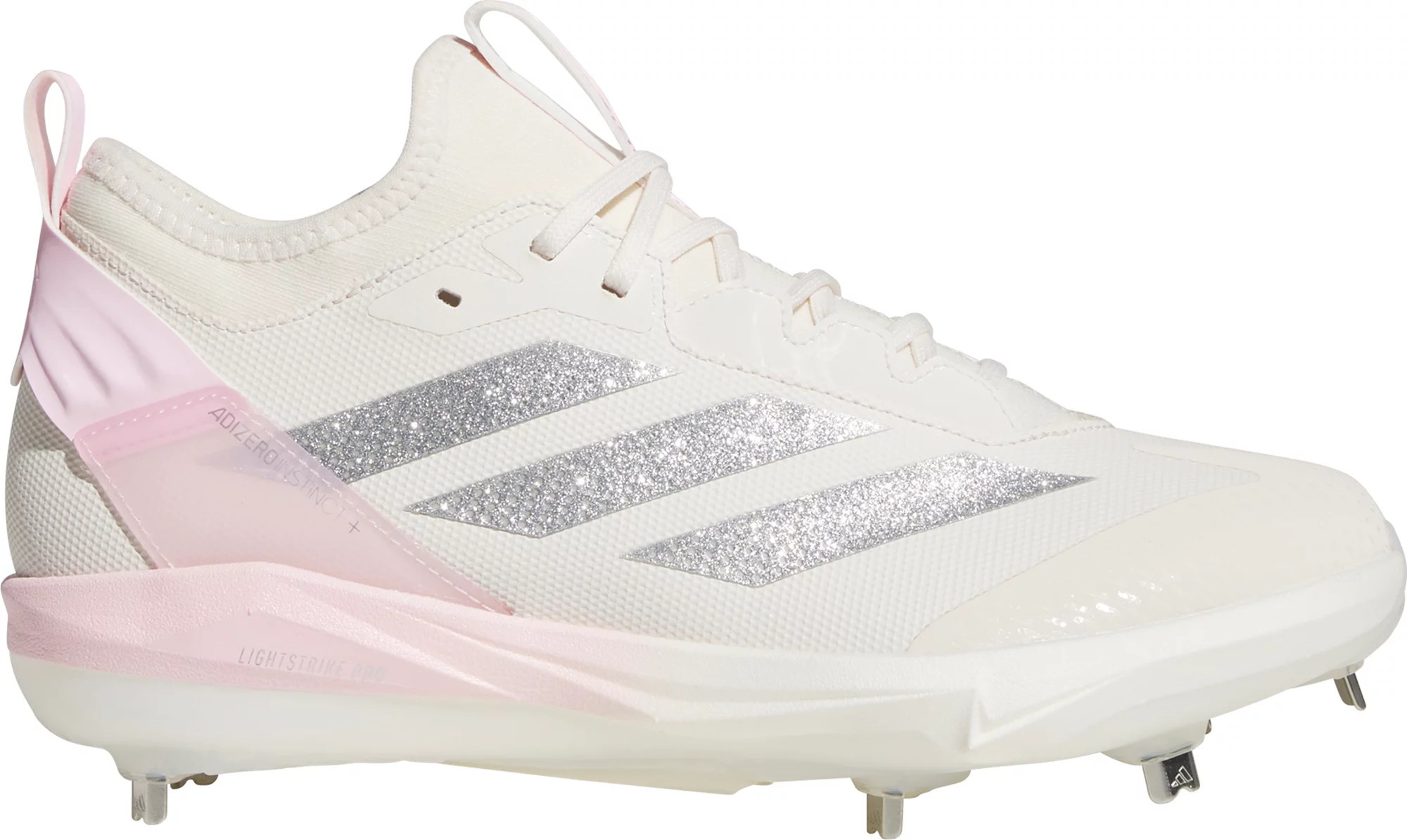 adidas adizero Instinct+ 2.0 Fastpitch Softball Cleats, Size 7.5, White/Silver | Great Mother's Day Gift | DICK'S Sporting Goods