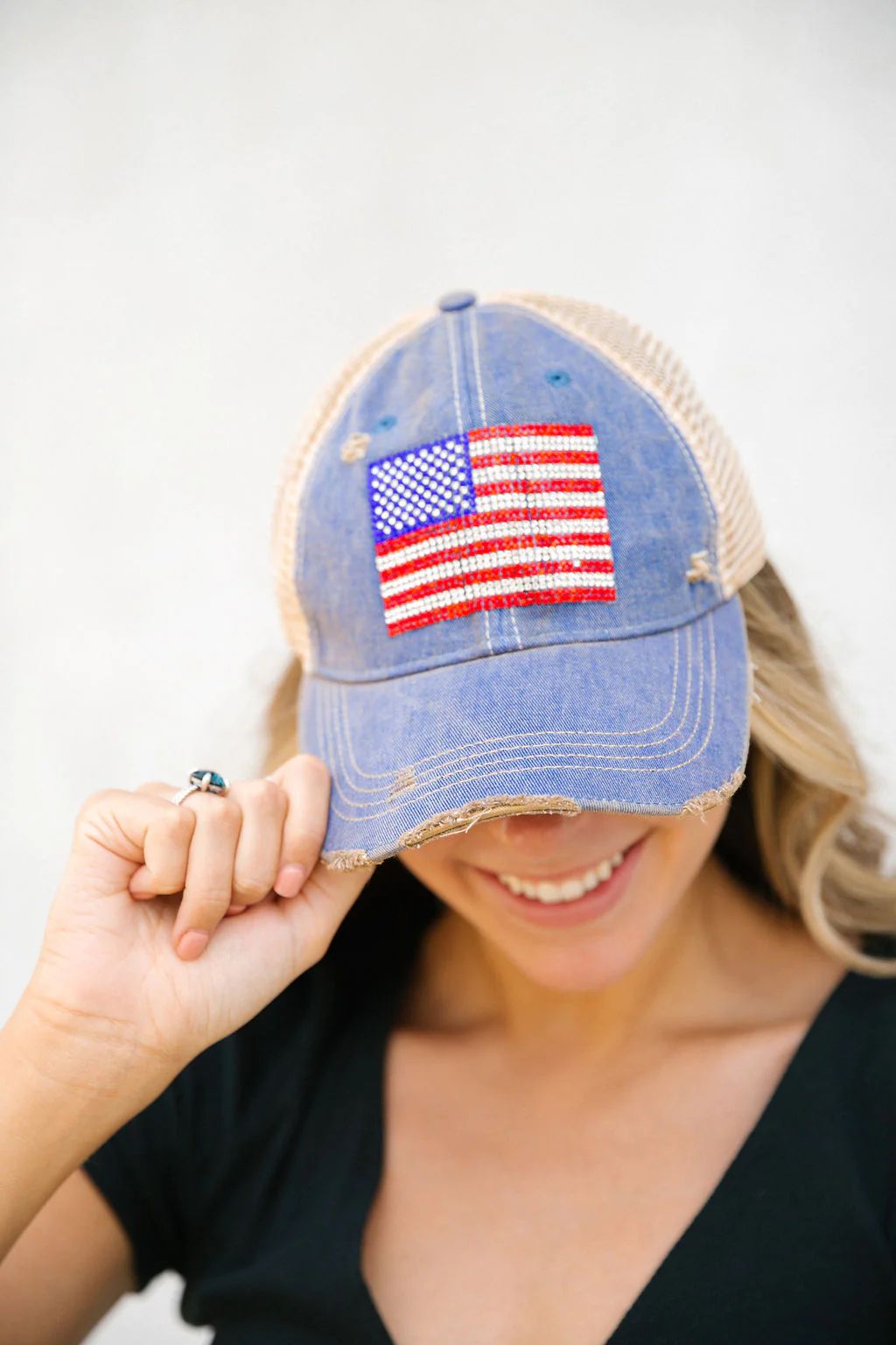 US FLAG PATCH HAT | Judith March