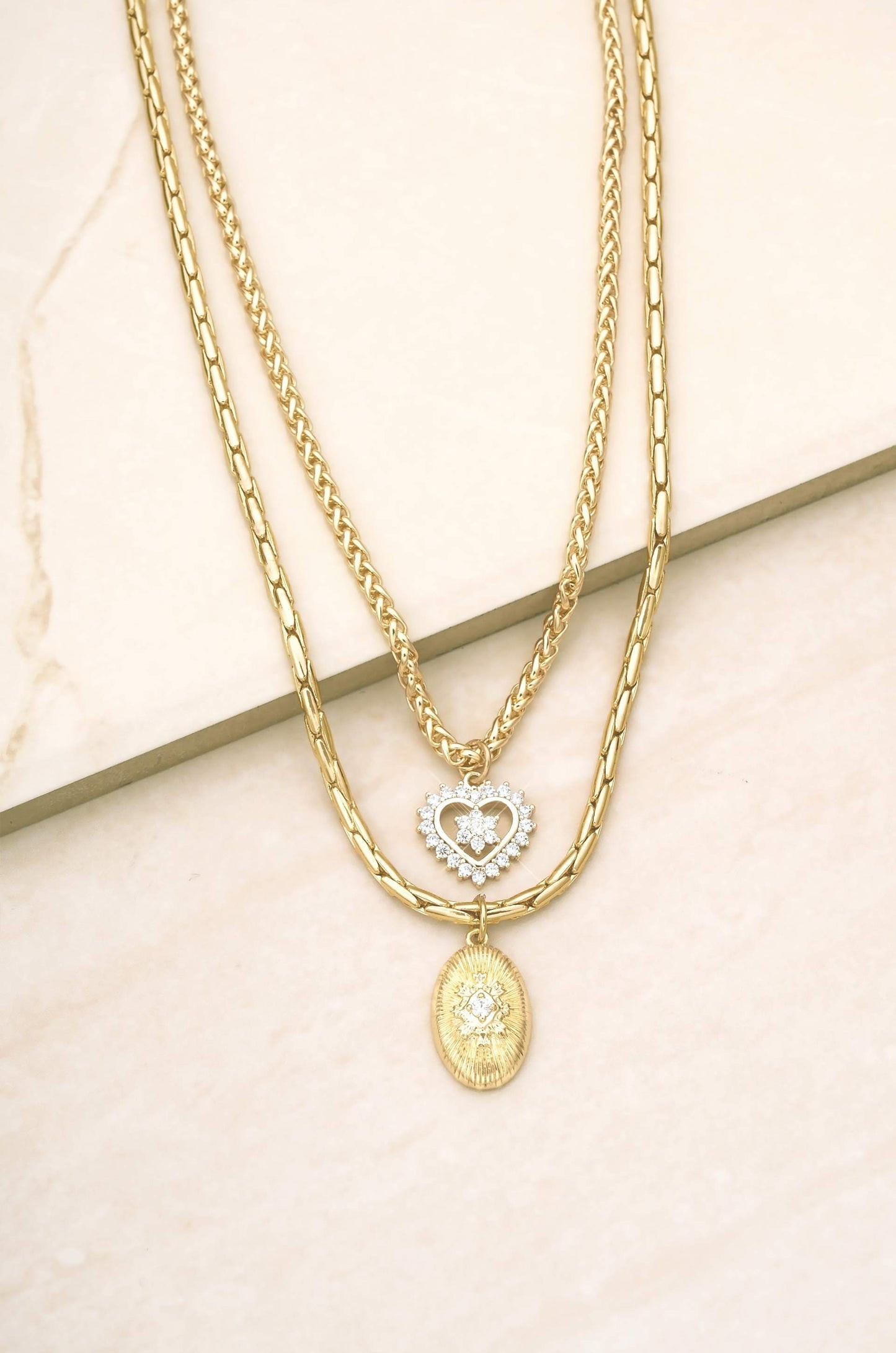 Eternal Love 18k Gold Plated Layered Chain Necklace | Ettika