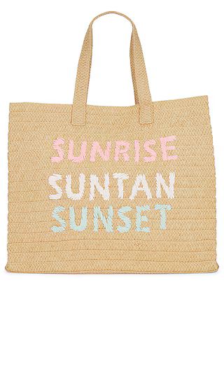 Sunrise Sunset Tote in Sand & Mint Rainbow | Revolve Clothing (Global)