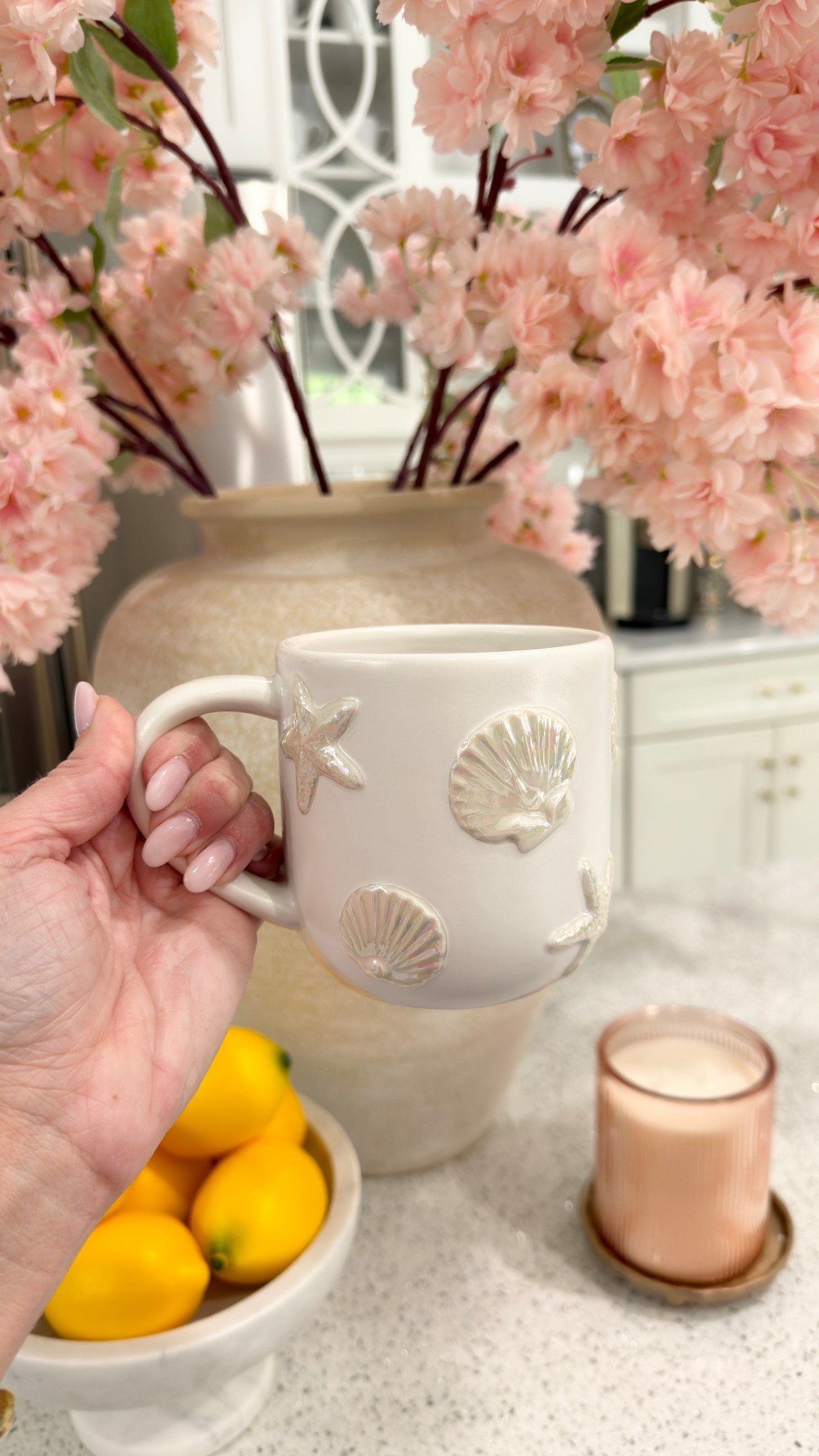 Pottery barn seashell mug 