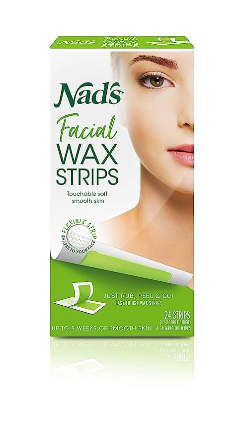 Nad's Facial Wax Strips (Pack of 2) - Hypoallergenic All Skin Types - Facial Hair Removal For Wom... | Amazon (US)
