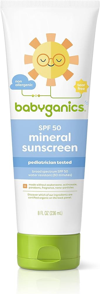 Babyganics SPF 50 Baby Mineral Sunscreen Lotion | UVA UVB Protection | Octinoxate & Oxybenzone Fr... | Amazon (US)