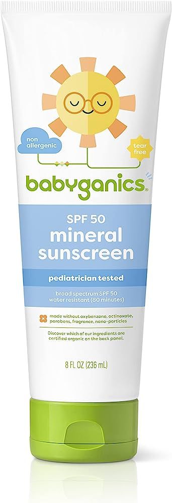 Babyganics SPF 50 Baby Mineral Sunscreen Lotion | UVA UVB Protection | Octinoxate & Oxybenzone Fr... | Amazon (US)