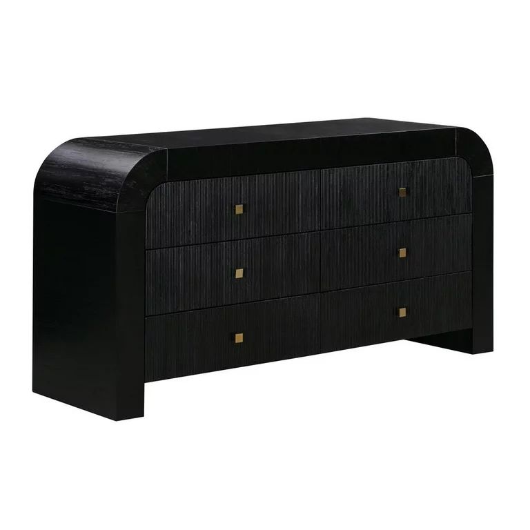 TOV Furniture Hump 6 Drawer Black Dresser | Walmart (US)