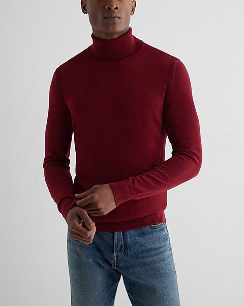 Turtleneck Merino Wool Sweater | Express