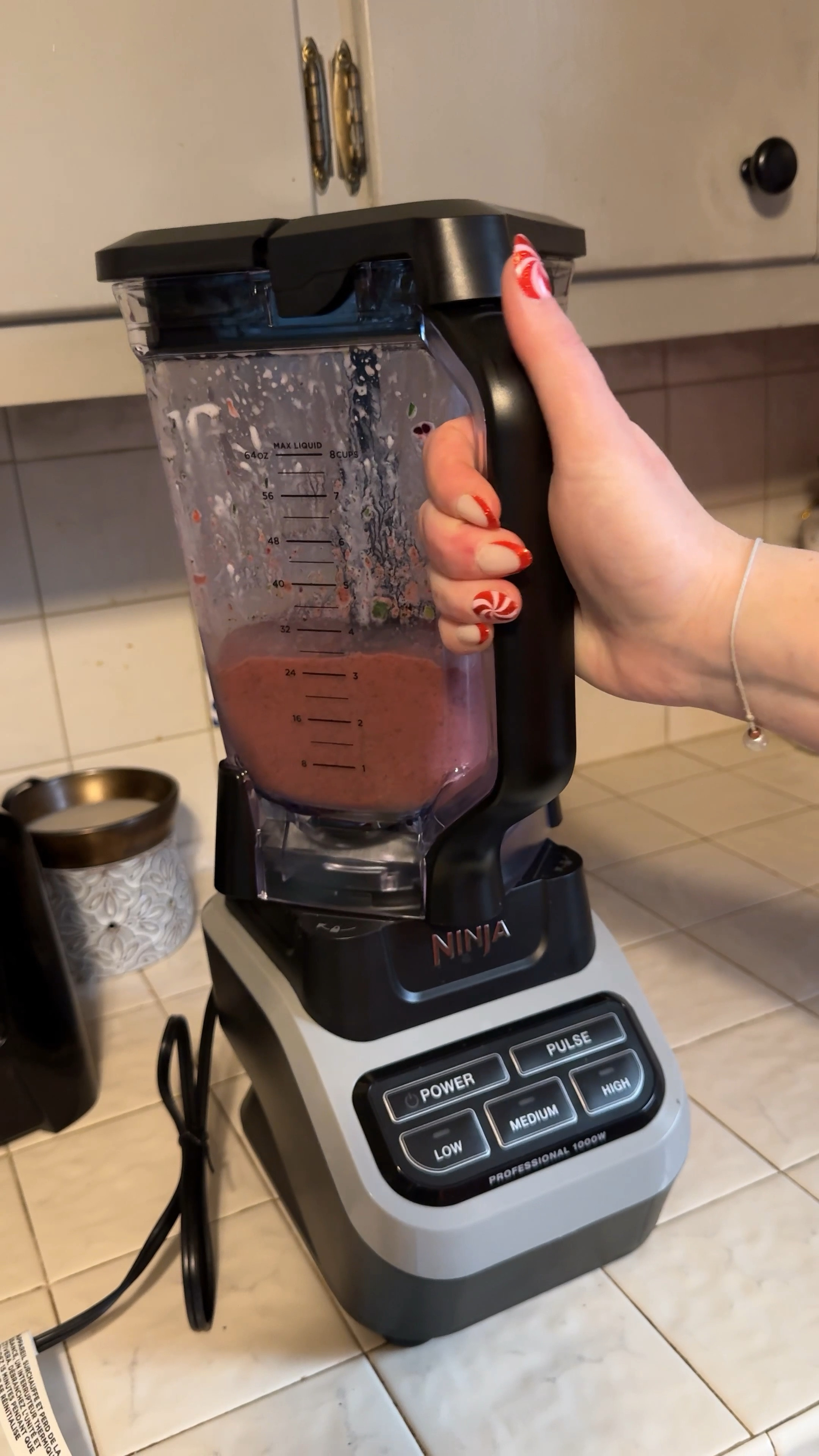 Toddler approved smoothie. Here is the recipe:

- 1/2 cup of frozen berries (I do cherries, blackberries, strawberries, and blueberries)
- 1/2 cup of strawberries
- 1/2 cup of spinach
- 1/2 cup of Greek yogurt
- 1 cup of strawberry juice (add more or less for the consistency of your liking)

Blend for 2-3 minutes and enjoy!!! I’m loving my new Ninja blender I got for Christmas and it is currently 20% off on Amazon!

Recipes, blender, smoothie ideas, breakfast ideas, housewarming gifts, gift idea, toddler approved, kitchen gifts, kitchen items, smoothie cups

#LTKHome #LTKSaleAlert #LTKFamily
