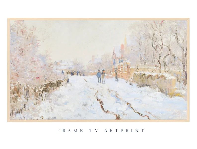 Samsung Frame TV art Vintage | "Winter Scenery" | Winter | Snow | Minimal | Holiday | Landscape |... | Etsy (US)