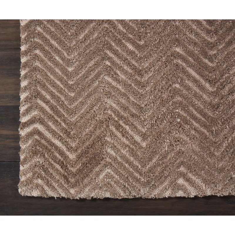 Cooke Deco Hand-Tufted Taupe Area Rug | Birch Lane