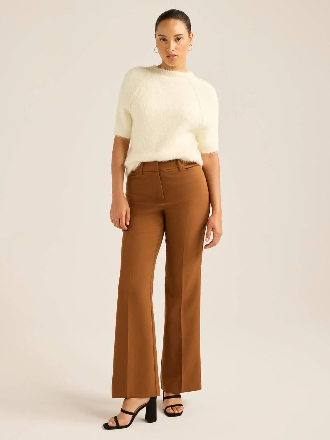 Scoop Women's and Women’s Plus Crepe High Rise Bootcut Suit Pants, Sizes 0-28 | Walmart (US)