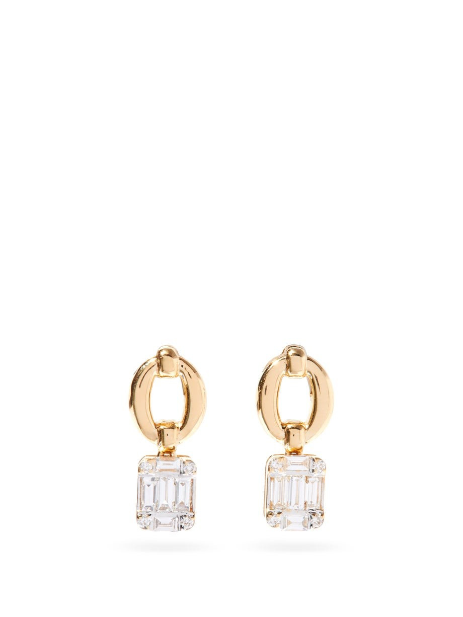 Catena Illusion diamond & 18kt gold earrings | Matches (UK)