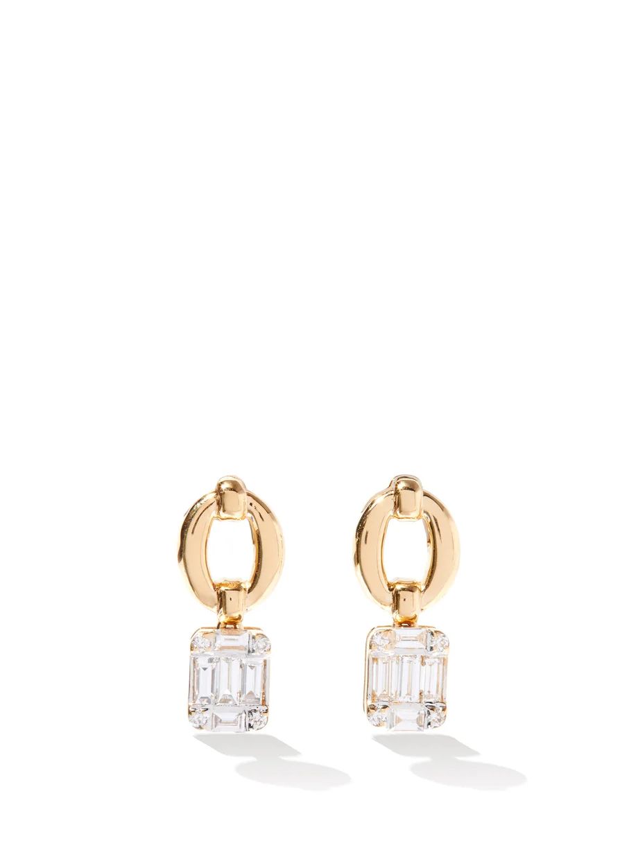 Catena Illusion diamond & 18kt gold earrings | Matches (UK)
