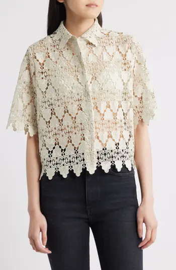 Lace Button-Up Shirt | Nordstrom Rack